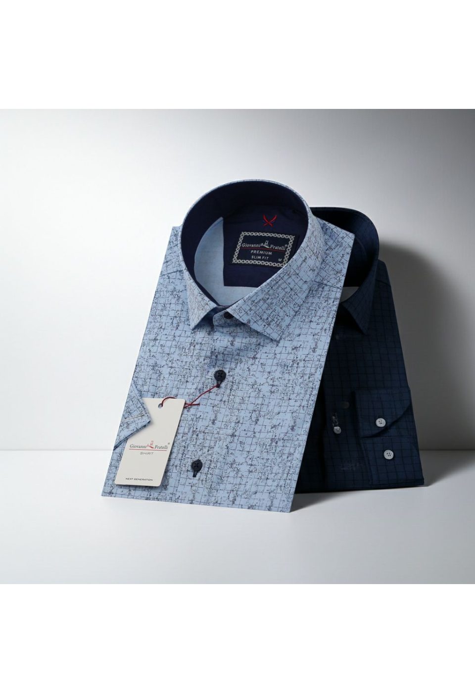 2158 CR K 002 Slim Fit Kısa Kol Desenli Erkek Gömlek 3GMK312158002 - Giovanni Fratelli