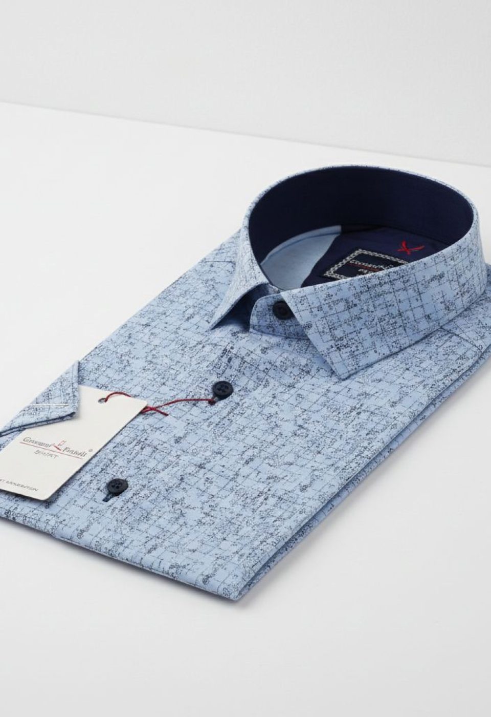 Slim Fit Kısa Kol Desenli Erkek Gömlek 3GMK312158002 Slim Fit Kısa Kol Desenli Erkek Gömlek 3GMK312158002