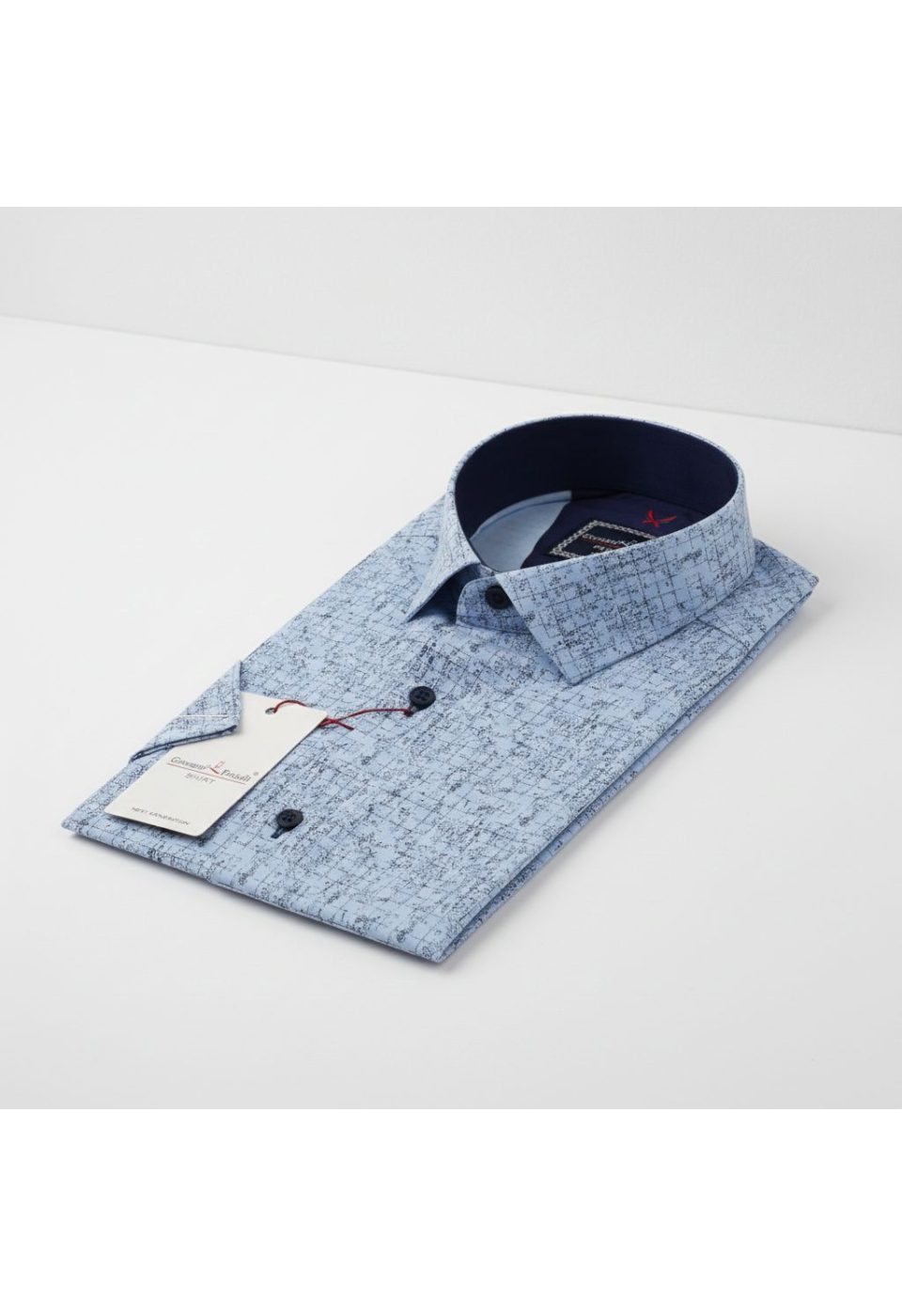 2158 CR K 002 Slim Fit Kısa Kol Desenli Erkek Gömlek 3GMK312158002 - Giovanni Fratelli