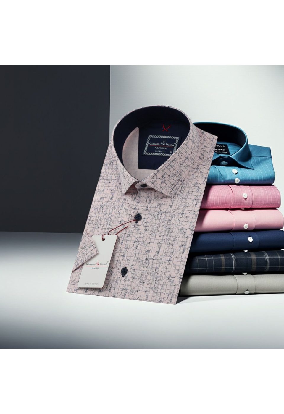 2158 CR K 003 Slim Fit Kısa Kol Desenli Erkek Gömlek 3GMK312158003 - Giovanni Fratelli