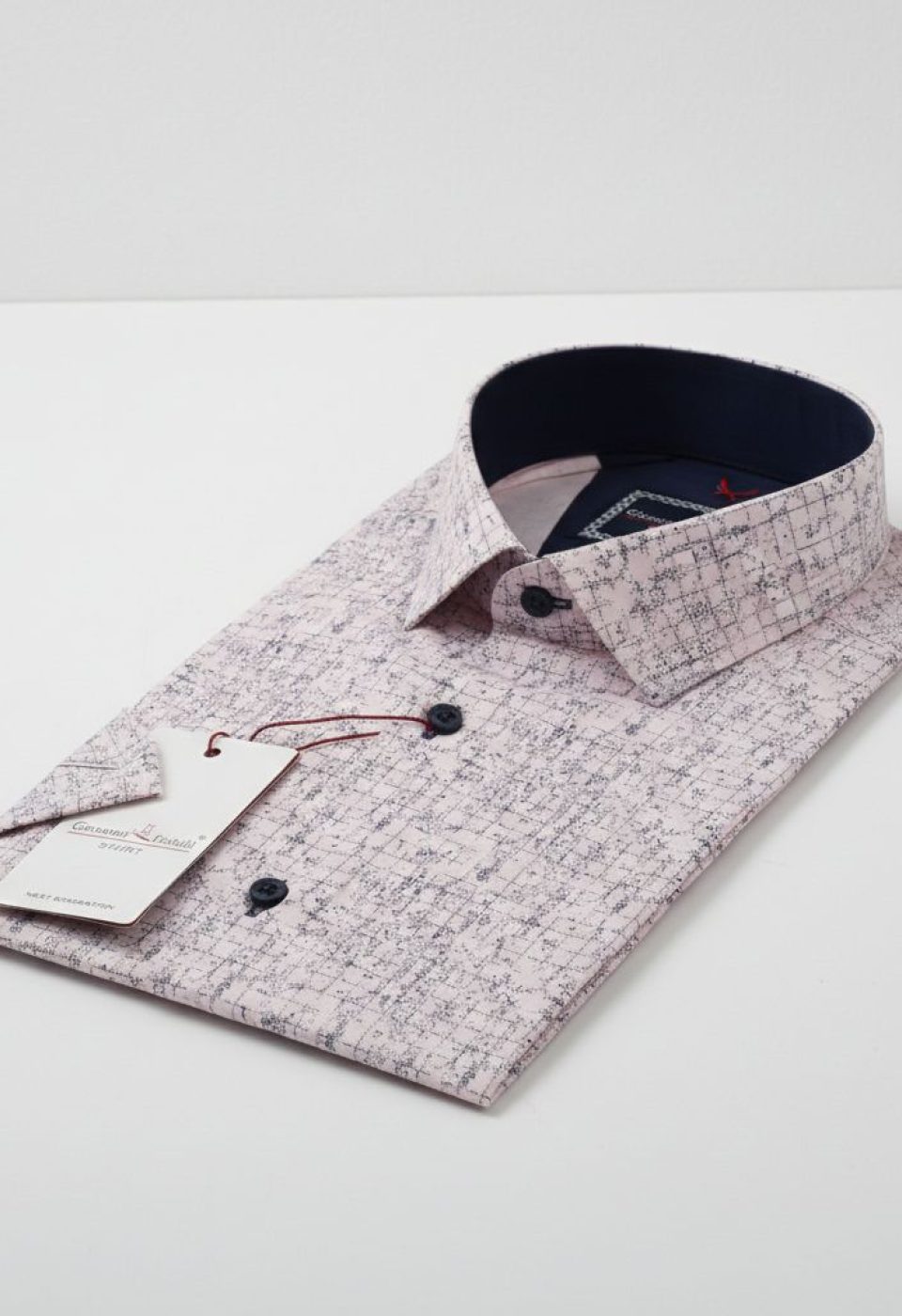 Slim Fit Kısa Kol Desenli Erkek Gömlek 3GMK312158003 Slim Fit Kısa Kol Desenli Erkek Gömlek 3GMK312158003