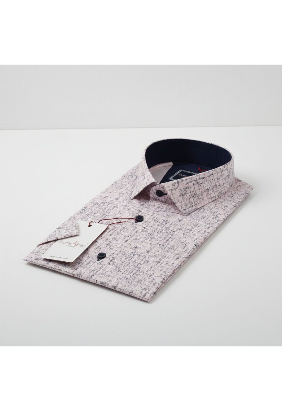 2158 CR K 003 Slim Fit Kısa Kol Desenli Erkek Gömlek 3GMK312158003 - Giovanni Fratelli