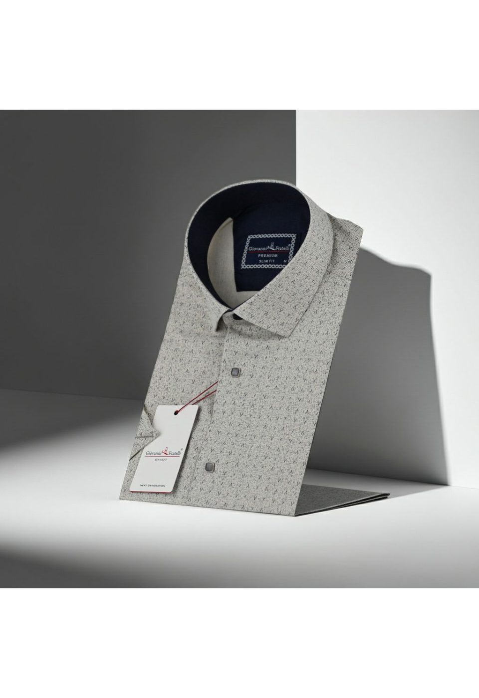 Slim Fit Kısa Kol Desenli Erkek Gömlek 3GMK312159002 - Giovanni Fratelli