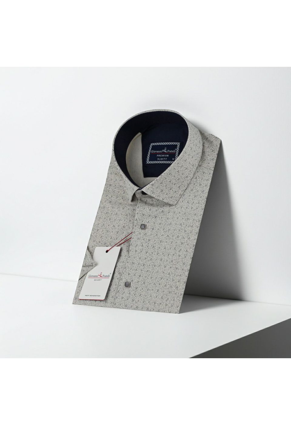 Slim Fit Kısa Kol Desenli Erkek Gömlek 3GMK312159002 - Giovanni Fratelli