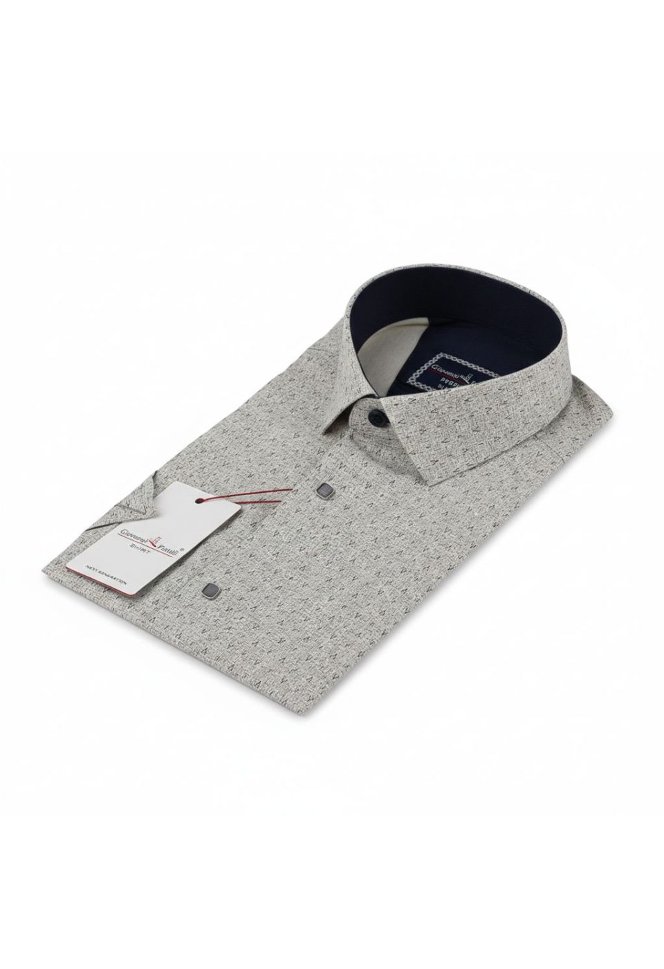 Slim Fit Kısa Kol Desenli Erkek Gömlek 3GMK312159002 - Giovanni Fratelli