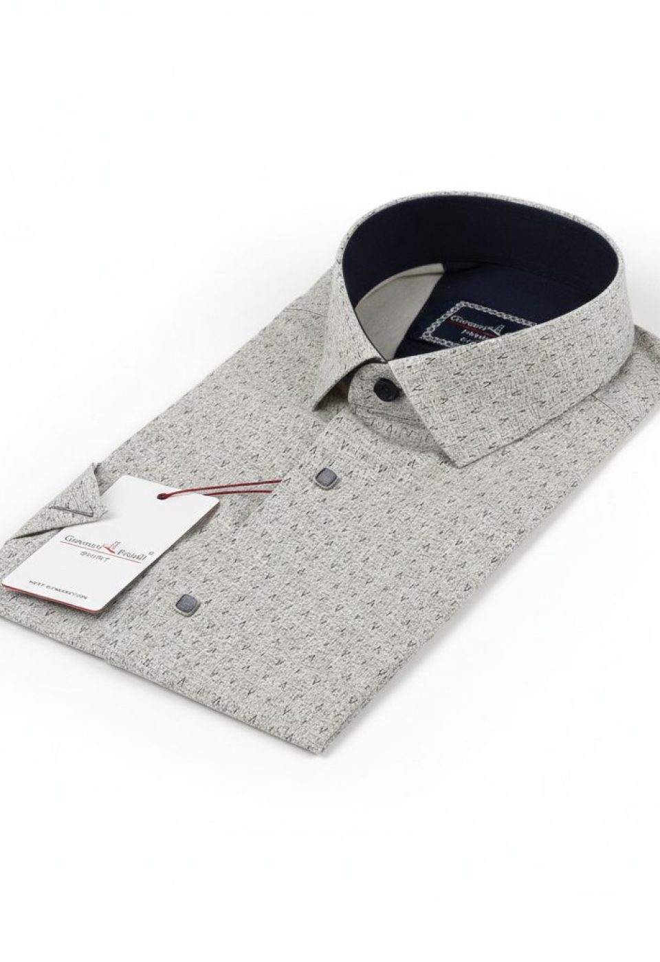Slim Fit Kısa Kol Desenli Erkek Gömlek 3GMK312159002 - Giovanni Fratelli