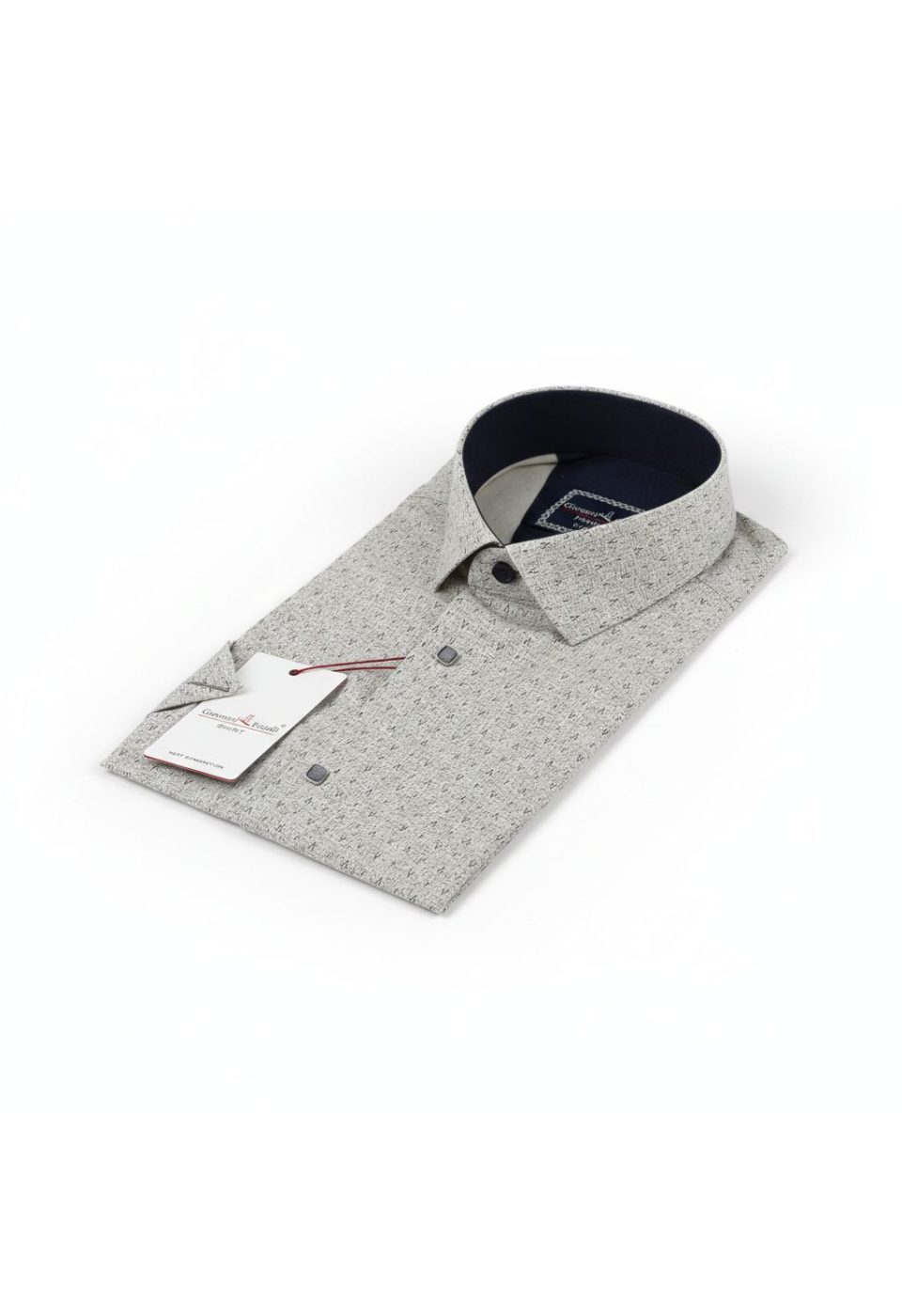 Slim Fit Kısa Kol Desenli Erkek Gömlek 3GMK312159002 - Giovanni Fratelli