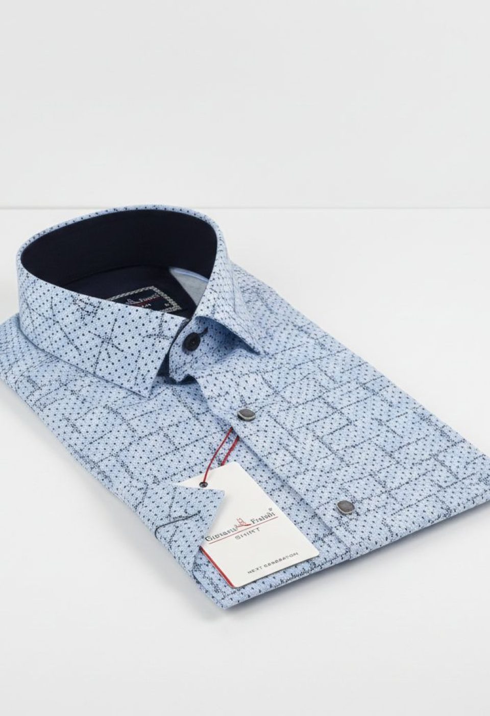 Slim Fit Kısa Kol Desenli Erkek Gömlek 3GMK312159003 Slim Fit Kısa Kol Desenli Erkek Gömlek 3GMK312159003