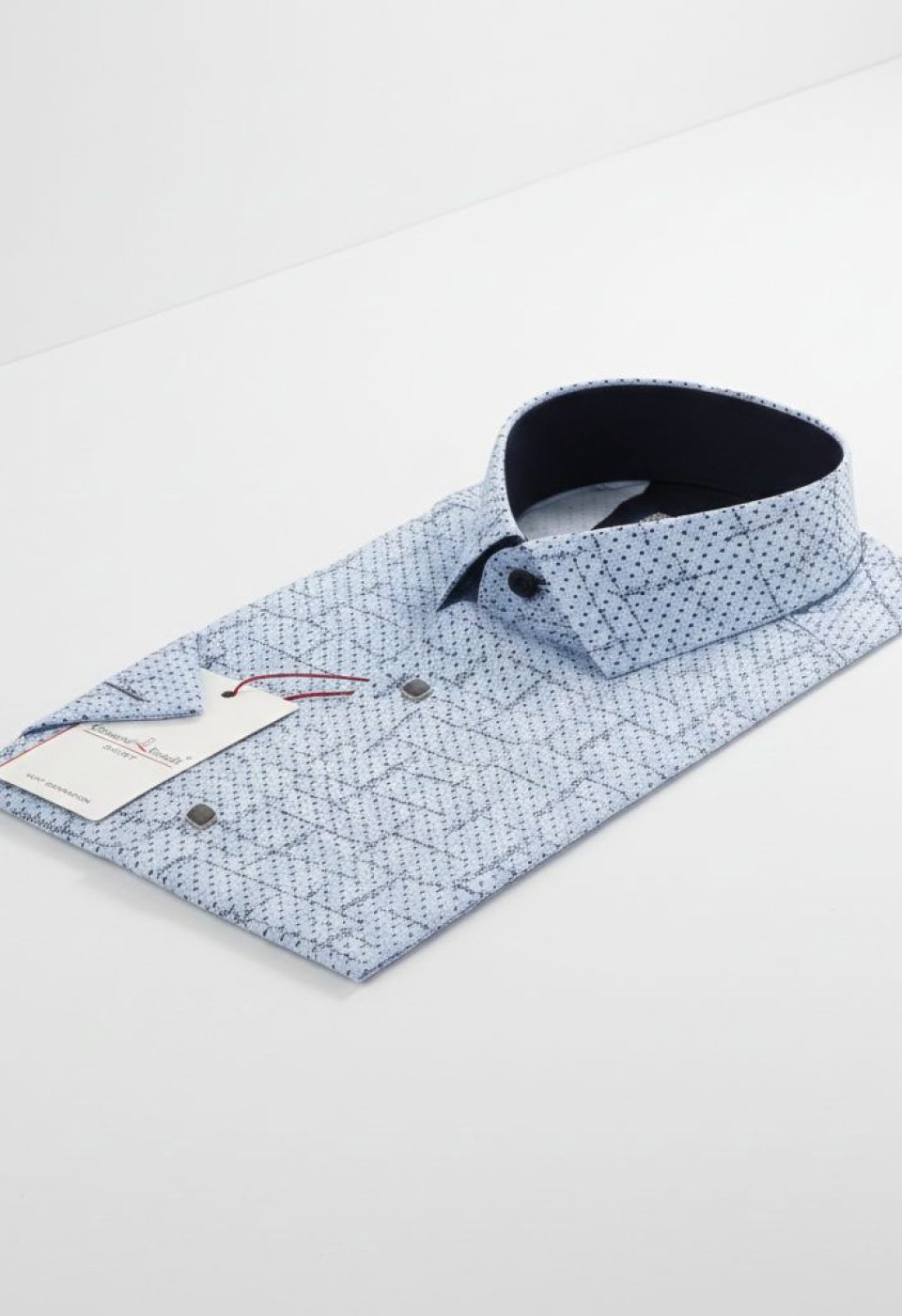 Slim Fit Kısa Kol Desenli Erkek Gömlek 3GMK312159003 - Giovanni Fratelli