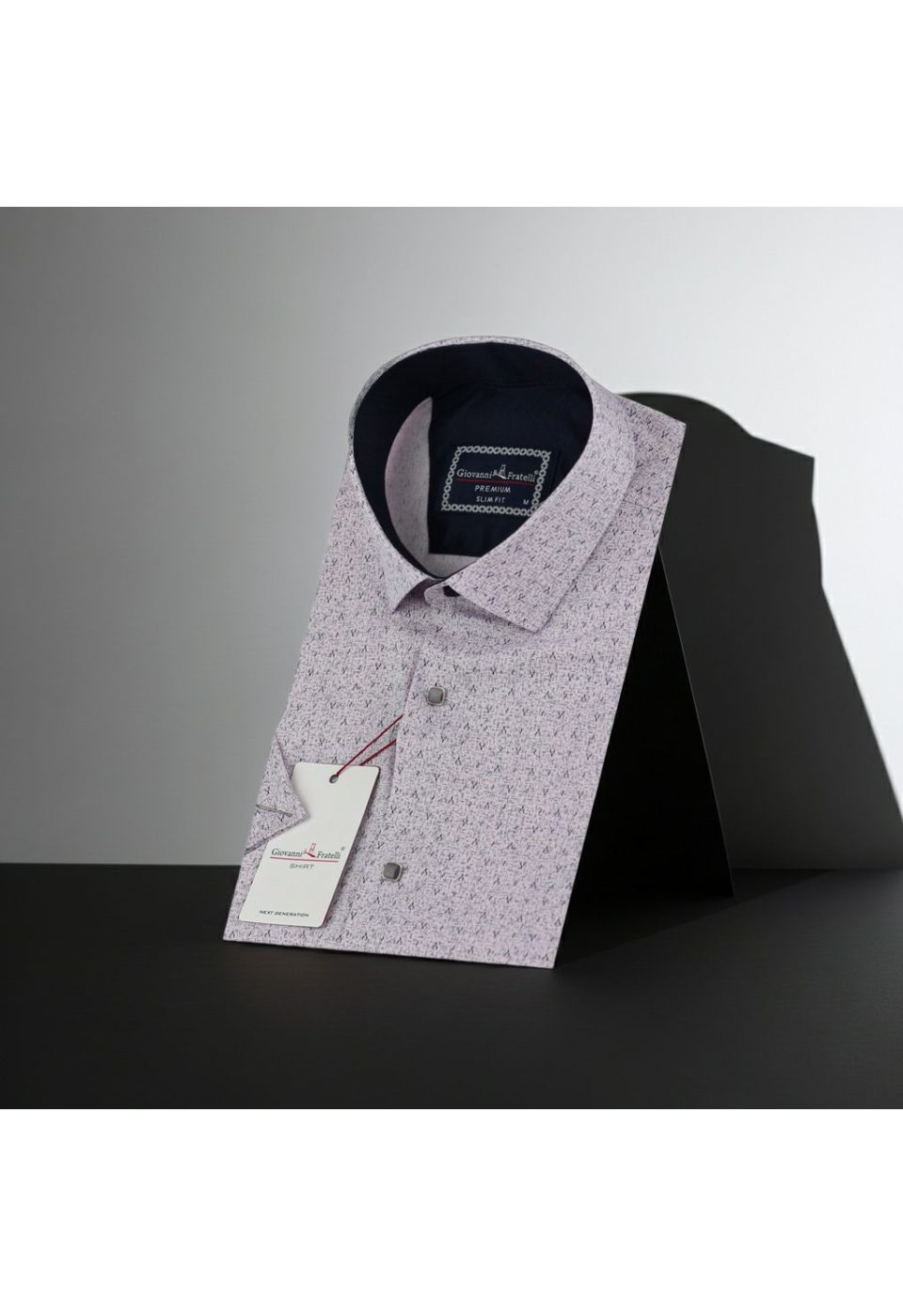 Slim Fit Kısa Kol Desenli Erkek Gömlek 3GMK312159004 - Giovanni Fratelli