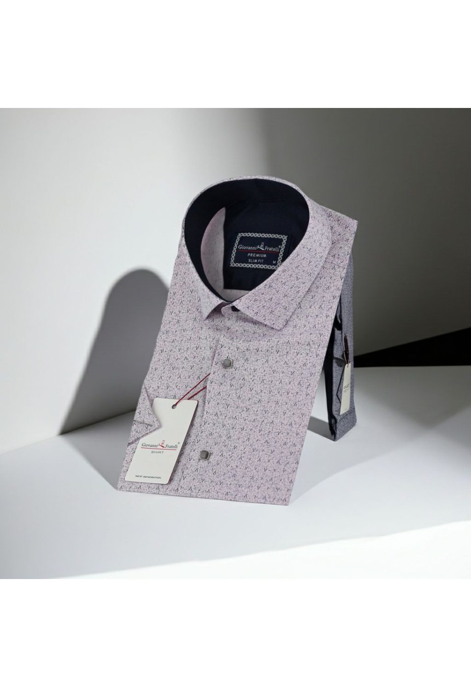 Slim Fit Kısa Kol Desenli Erkek Gömlek 3GMK312159004 - Giovanni Fratelli