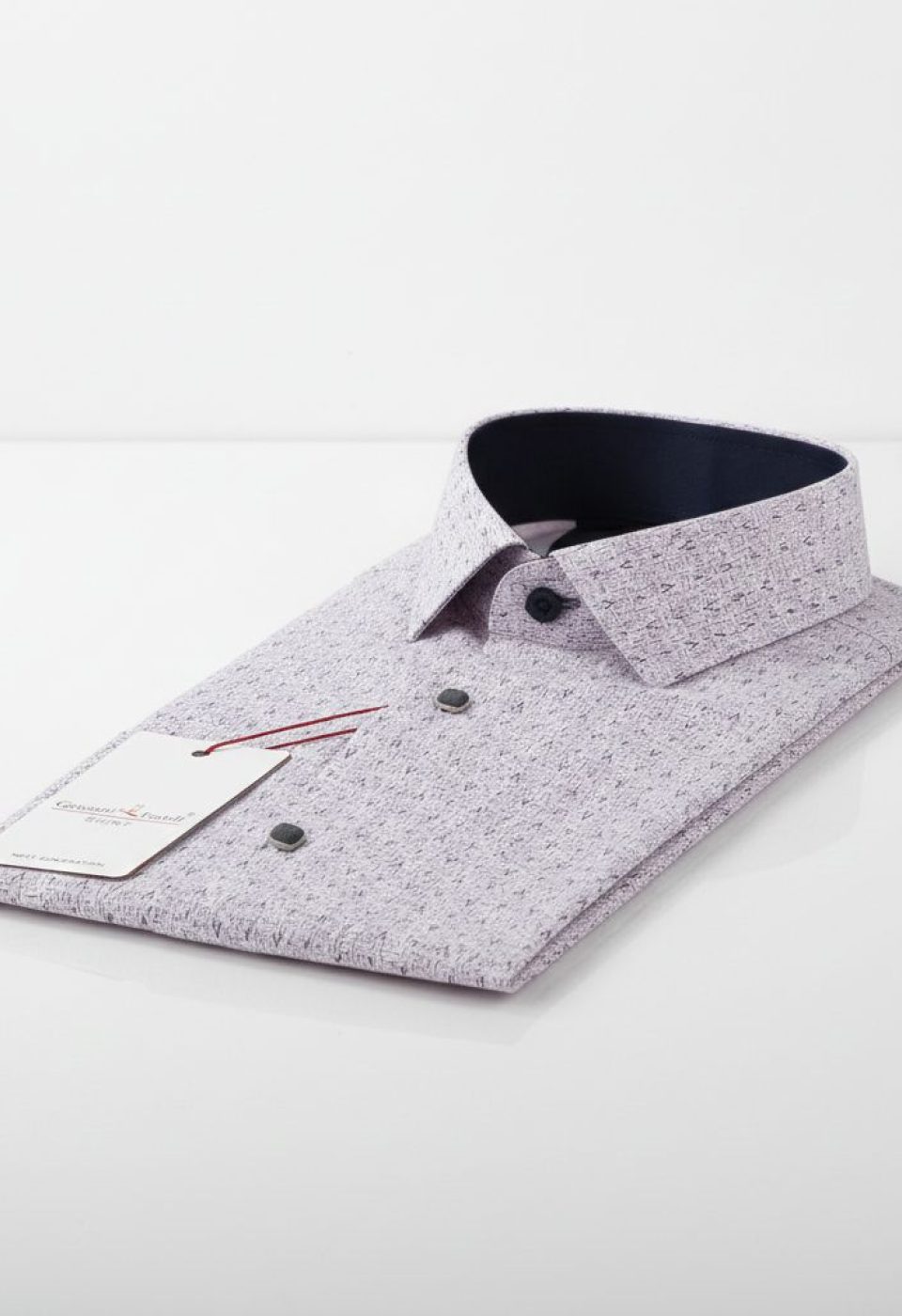 Slim Fit Kısa Kol Desenli Erkek Gömlek 3GMK312159004