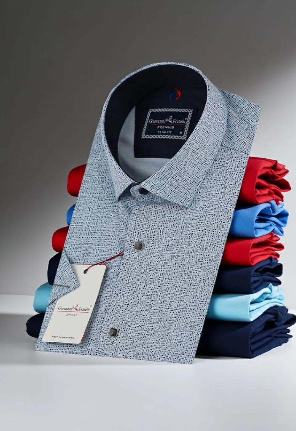 Slim Fit Kısa Kol Desenli Erkek Gömlek 3GMK312160002 - Giovanni Fratelli