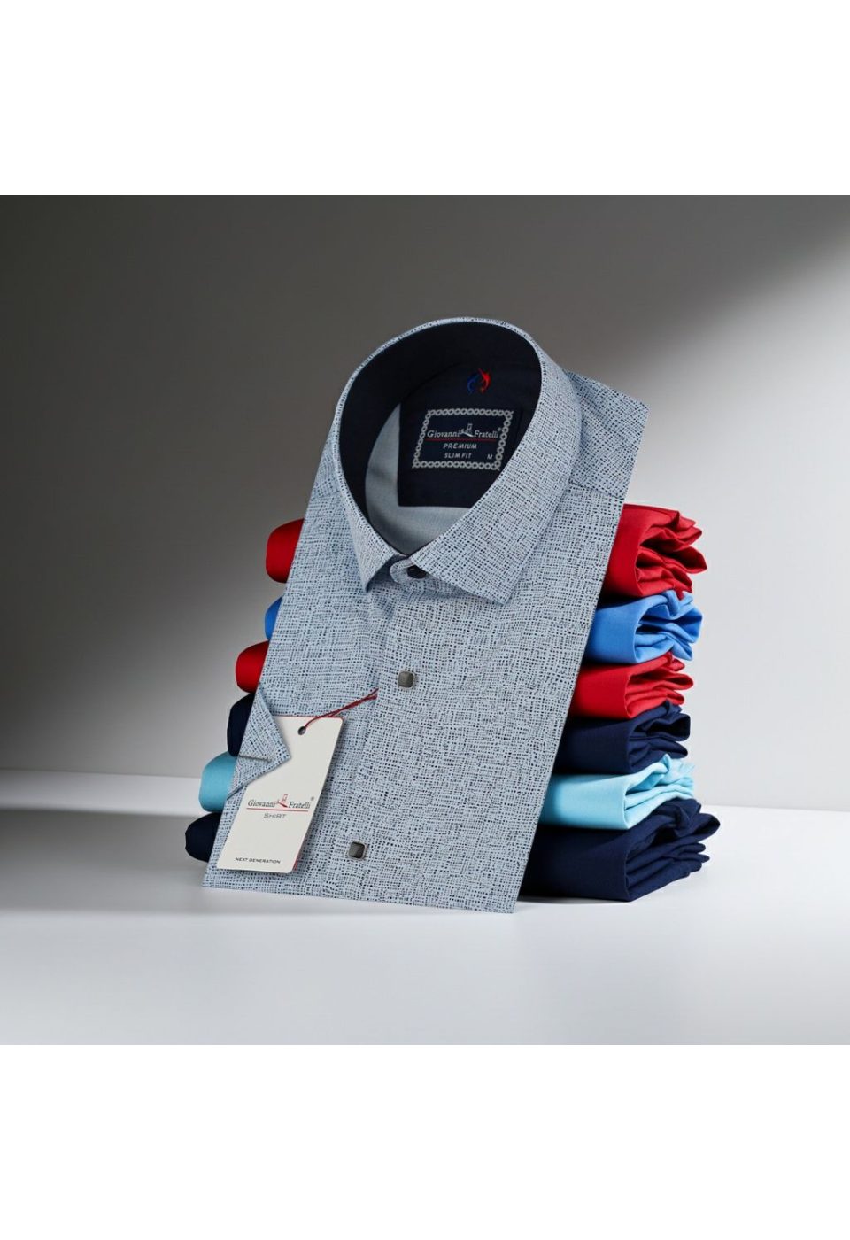 2160 CR K 002 Slim Fit Kısa Kol Desenli Erkek Gömlek 3GMK312160002 - Giovanni Fratelli