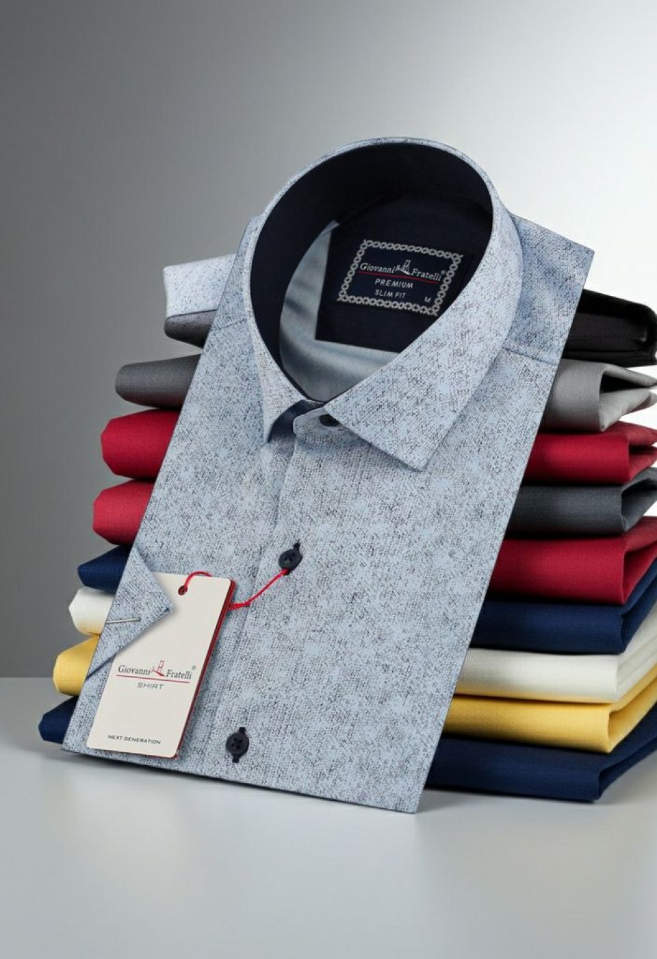 Slim Fit Kısa Kol Desenli Erkek Gömlek 3GMK312162002 - Giovanni Fratelli