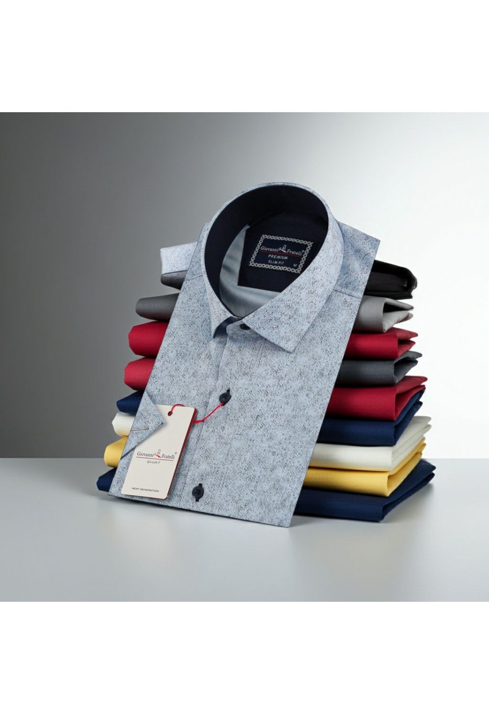 Slim Fit Kısa Kol Desenli Erkek Gömlek 3GMK312162002 - Giovanni Fratelli