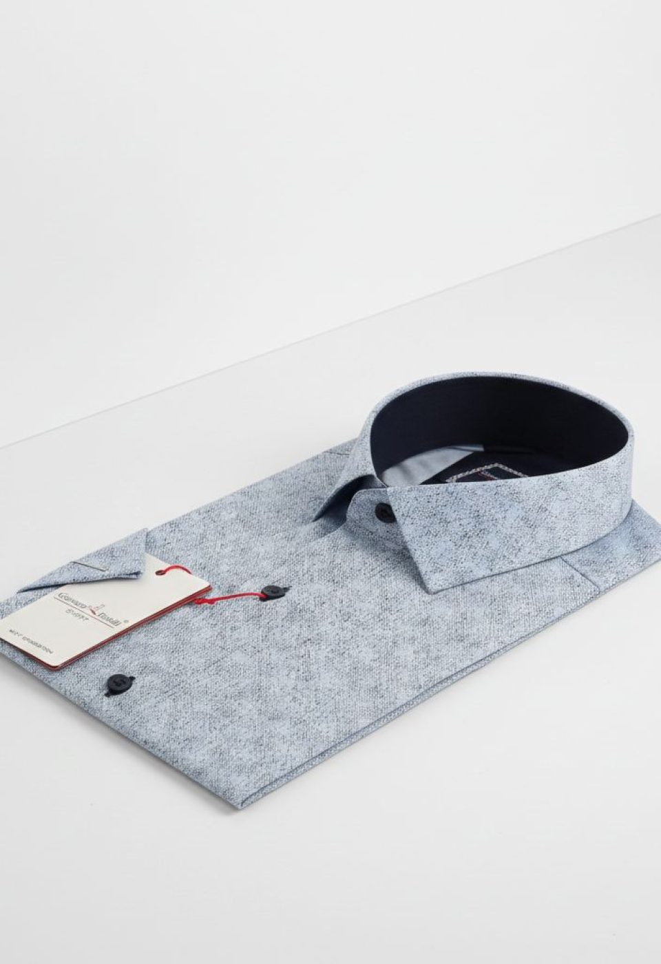 Slim Fit Kısa Kol Desenli Erkek Gömlek 3GMK312162002