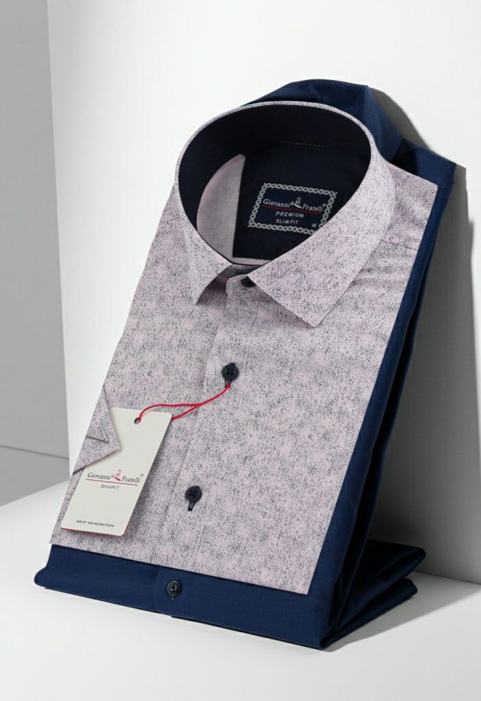 Slim Fit Kısa Kol Desenli Erkek Gömlek 3GMK312162003 - Giovanni Fratelli