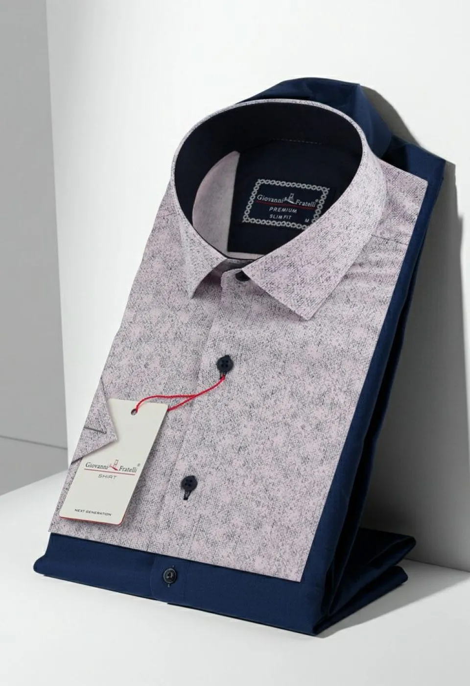 Slim Fit Kısa Kol Desenli Erkek Gömlek 3GMK312162003 - Giovanni Fratelli
