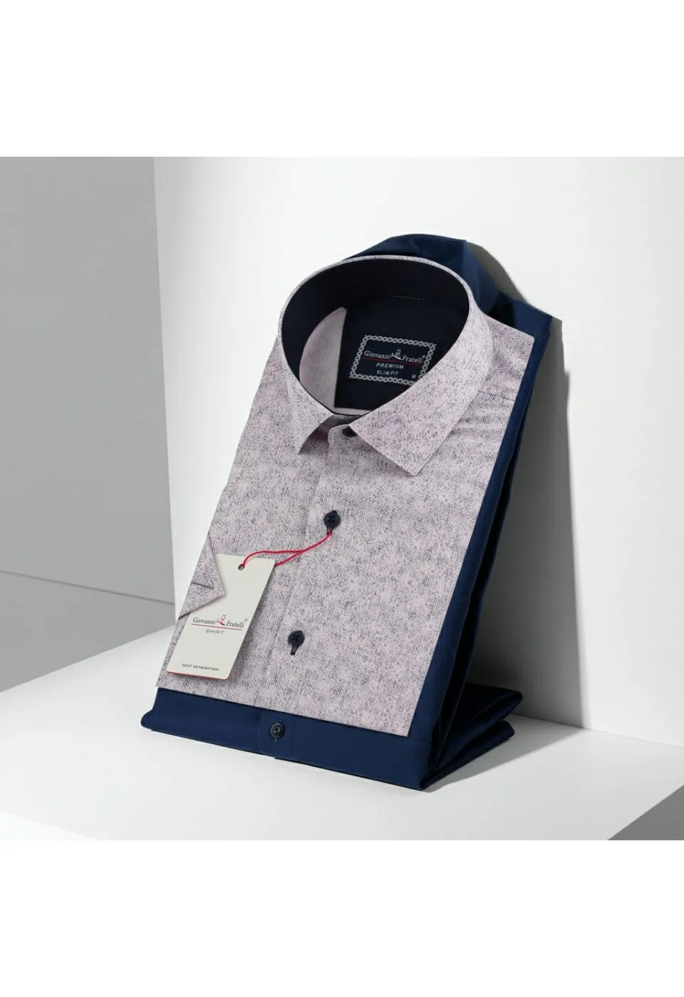 Slim Fit Kısa Kol Desenli Erkek Gömlek 3GMK312162003 - Giovanni Fratelli