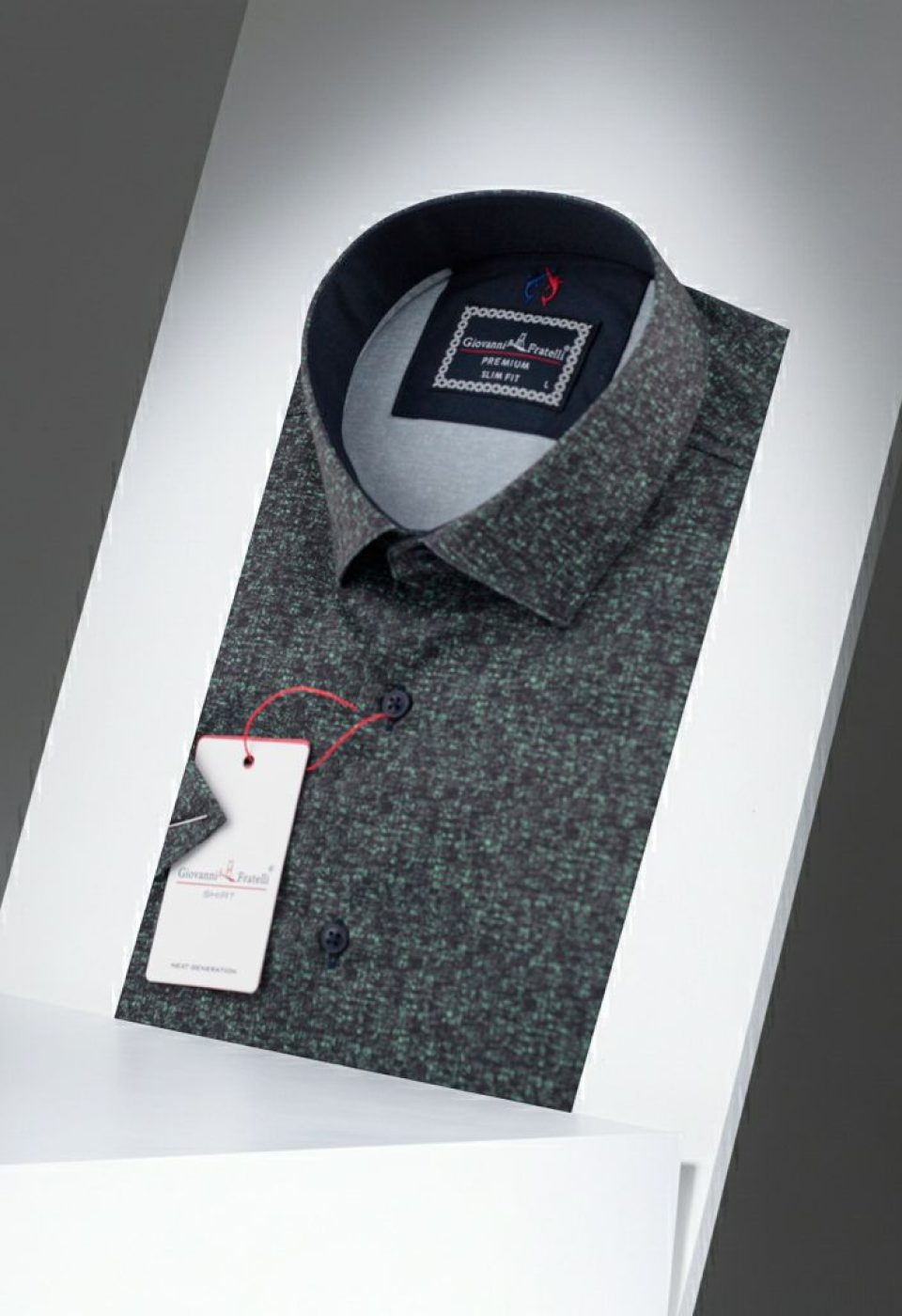 Slim Fit Kısa Kol Dijital Baskılı Desenli Erkek Gömlek 3GKM312164005