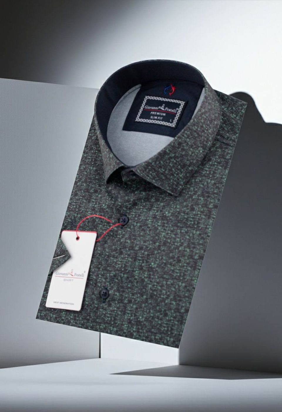 Slim Fit Kısa Kol Dijital Baskılı Desenli Erkek Gömlek 3GKM312164005 - Giovanni Fratelli