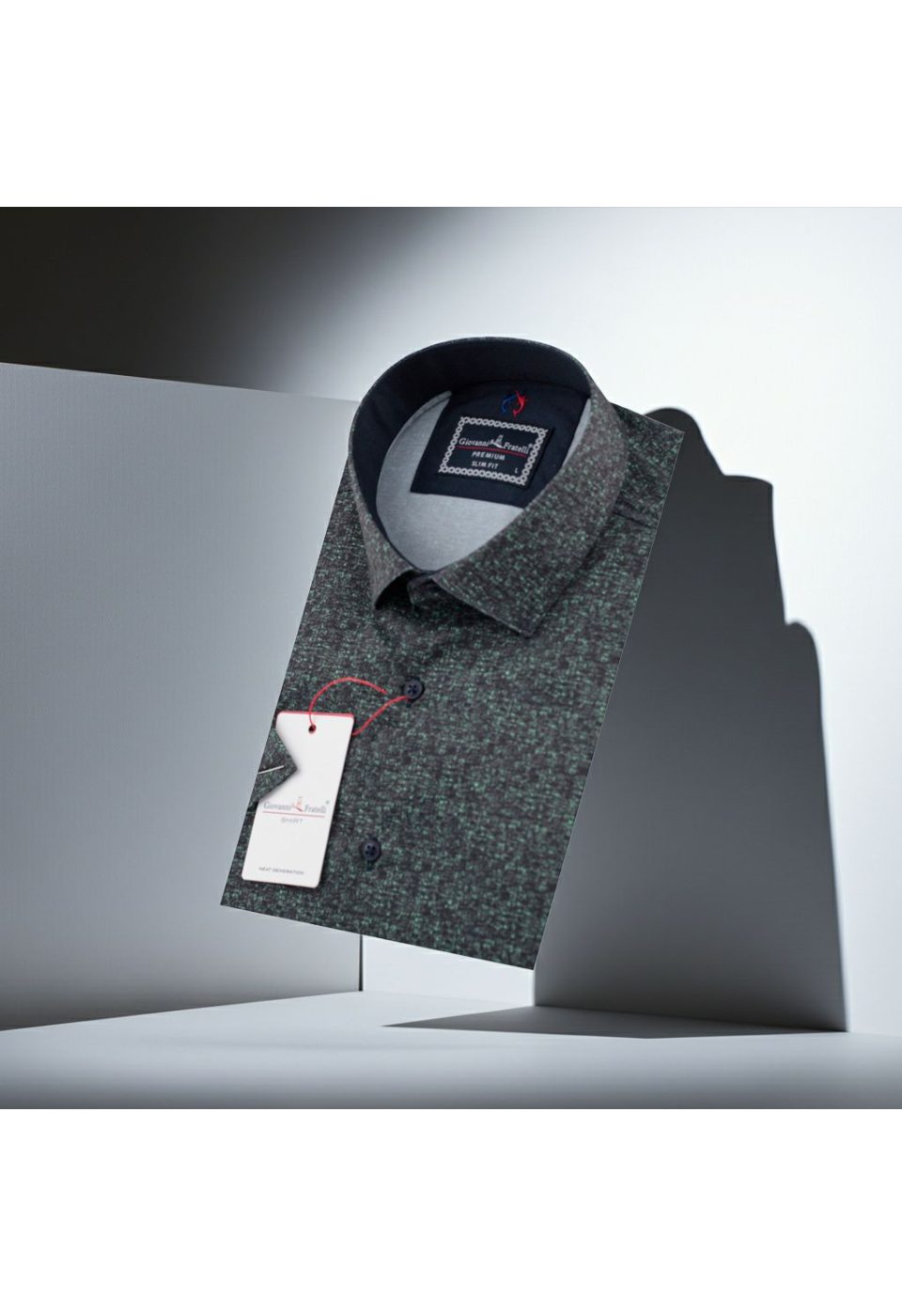 Slim Fit Kısa Kol Dijital Baskılı Desenli Erkek Gömlek 3GKM312164005 - Giovanni Fratelli