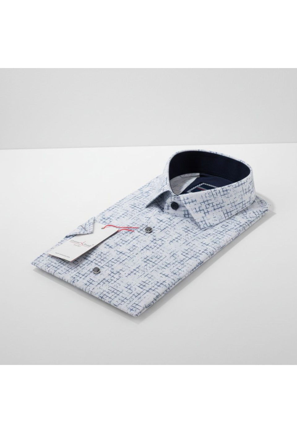 Slim Fit Kısa Kol Desenli Erkek Gömlek 3GMK312165001 - Giovanni Fratelli