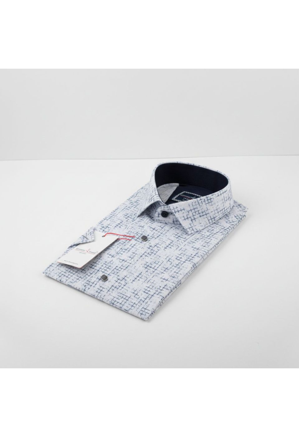 Slim Fit Kısa Kol Desenli Erkek Gömlek 3GMK312165001 - Giovanni Fratelli