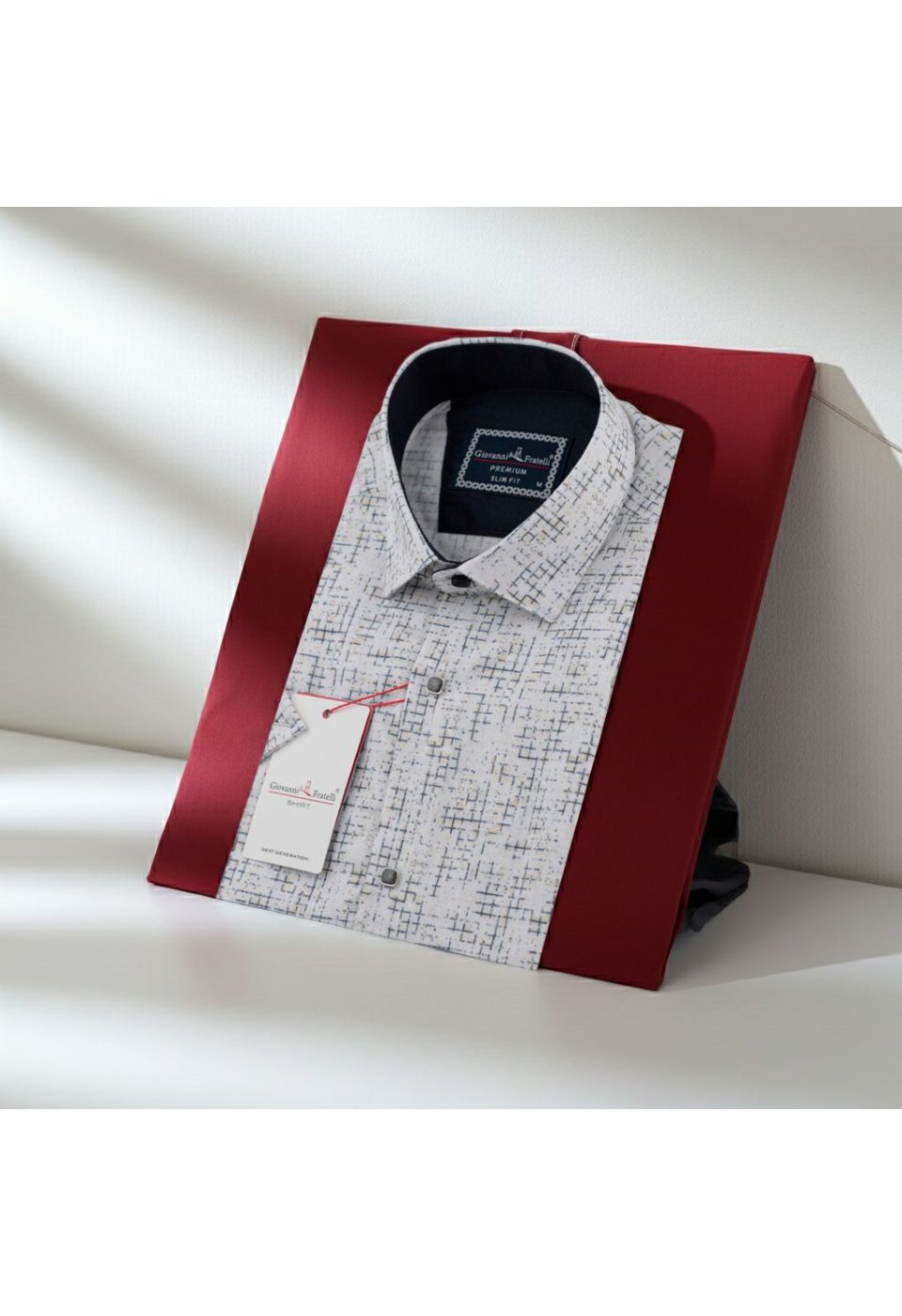Slim Fit Kısa Kol Desenli Erkek Gömlek 3GMK312165002 - Giovanni Fratelli