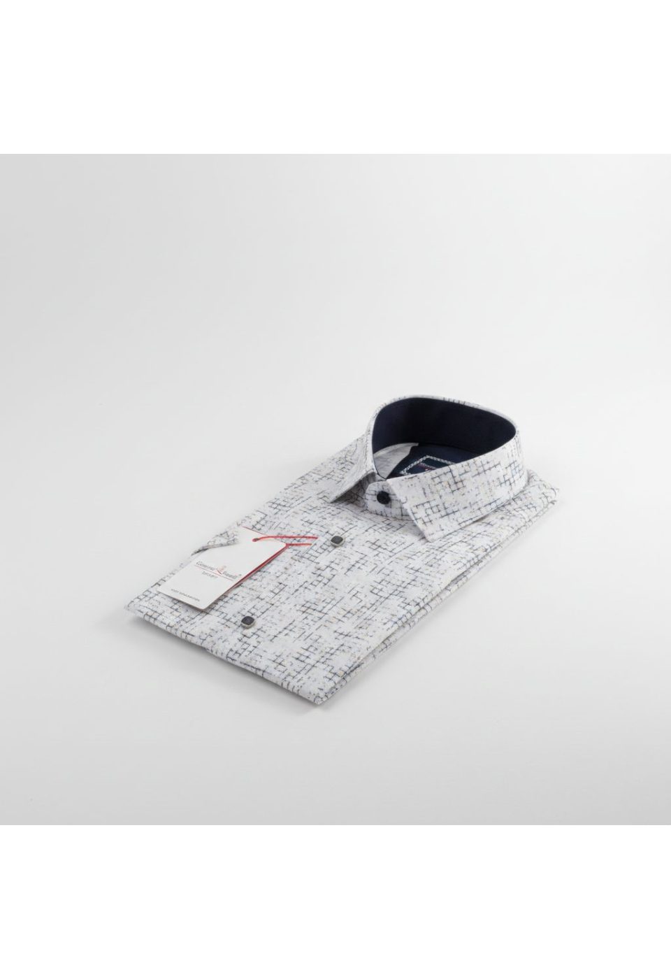 Slim Fit Kısa Kol Desenli Erkek Gömlek 3GMK312165002 - Giovanni Fratelli