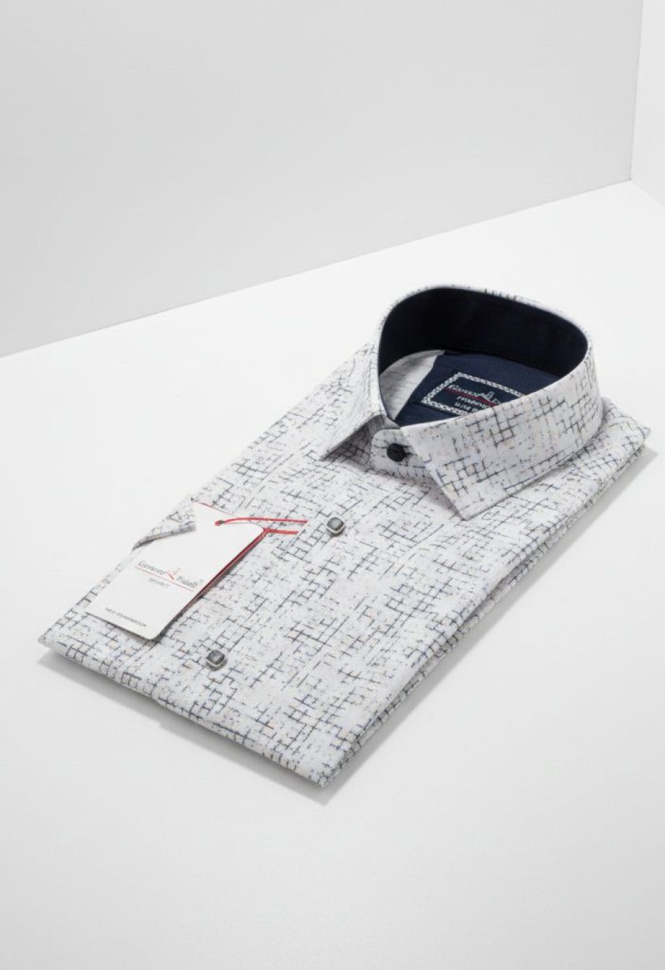 Slim Fit Kısa Kol Desenli Erkek Gömlek 3GMK312165002 - Giovanni Fratelli