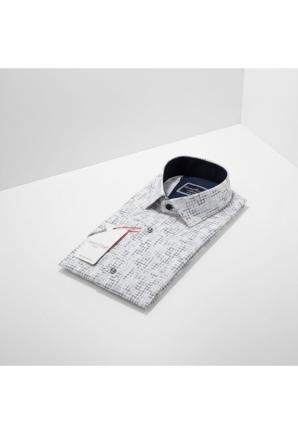 Slim Fit Kısa Kol Desenli Erkek Gömlek 3GMK312165002 - Giovanni Fratelli