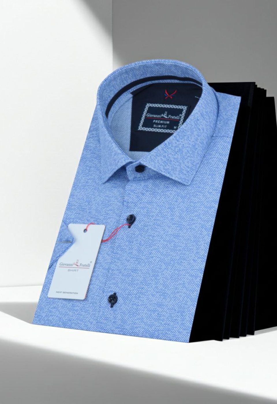 Slim Fit Kısa Kol Desenli Erkek Gömlek 3GMK312166002 - Giovanni Fratelli