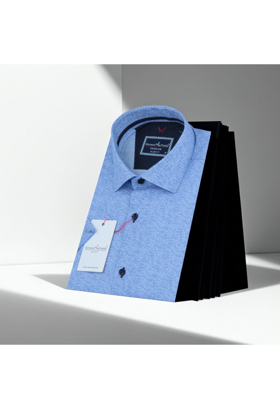 Slim Fit Kısa Kol Desenli Erkek Gömlek 3GMK312166002 - Giovanni Fratelli