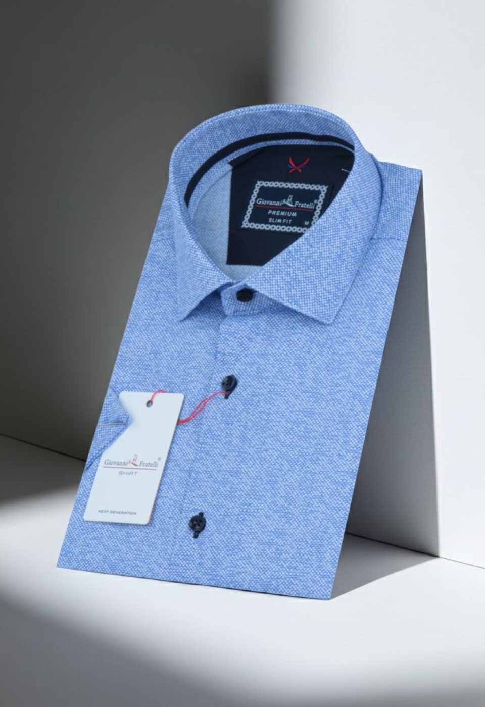 Slim Fit Kısa Kol Desenli Erkek Gömlek 3GMK312166002
