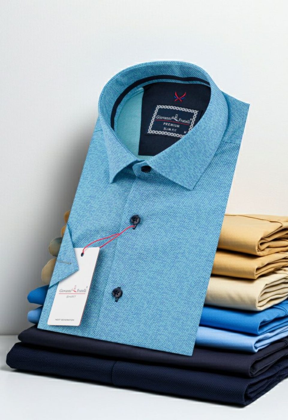2166 CR K 004 Slim Fit Kısa Kol Desenli Erkek Gömlek 3GMK312166004 - Giovanni Fratelli