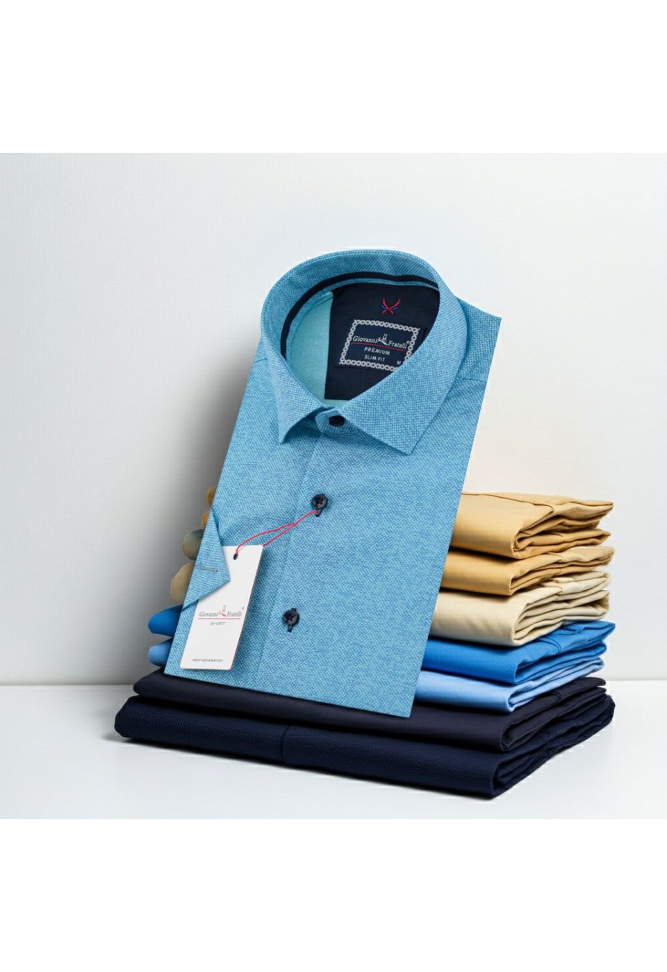 2166 CR K 004 Slim Fit Kısa Kol Desenli Erkek Gömlek 3GMK312166004 - Giovanni Fratelli