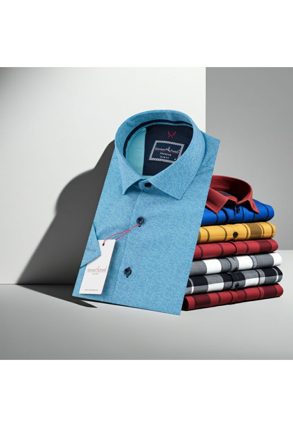 2166 CR K 004 Slim Fit Kısa Kol Desenli Erkek Gömlek 3GMK312166004 - Giovanni Fratelli
