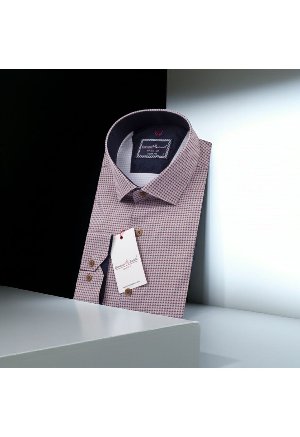 2173 CR SATIN 010 Slim Fit Uzun Kol Desenli Saten Gömlek 3GMK312173010 - Giovanni Fratelli
