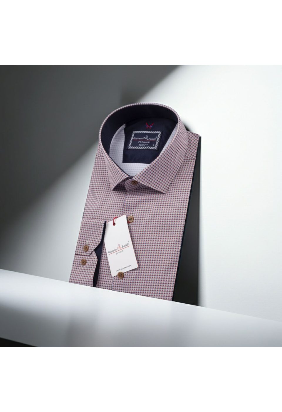 2173 CR SATIN 010 Slim Fit Uzun Kol Desenli Saten Gömlek 3GMK312173010 - Giovanni Fratelli
