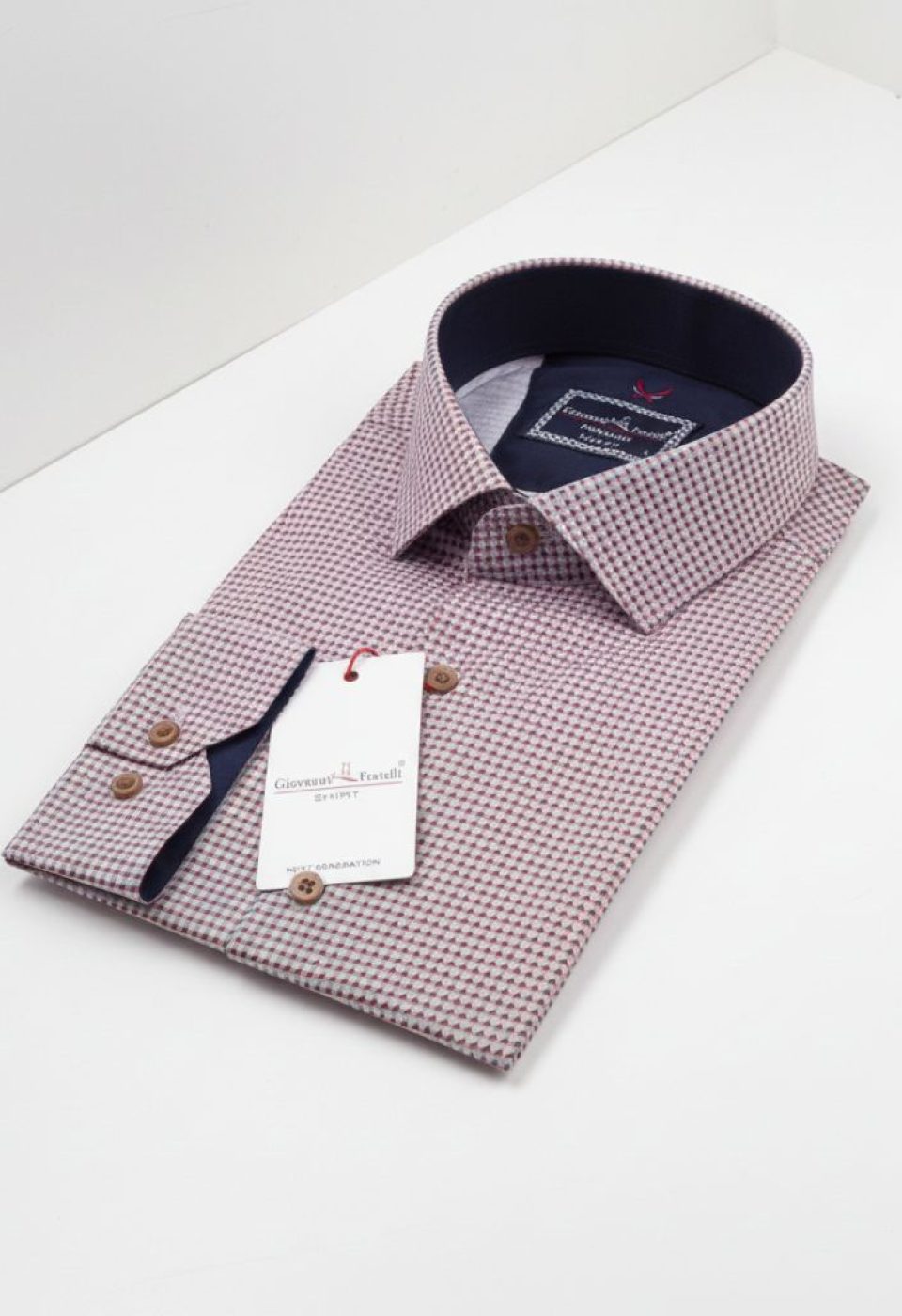 2173 CR SATIN 010 Slim Fit Uzun Kol Desenli Saten Gömlek 3GMK312173010 - Giovanni Fratelli