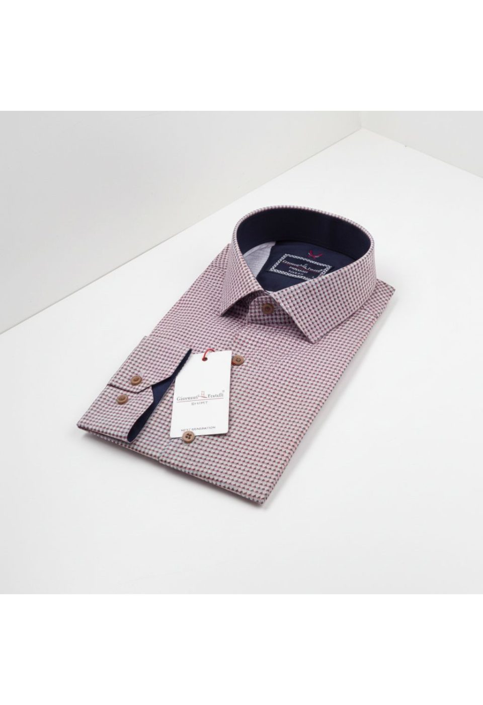2173 CR SATIN 010 Slim Fit Uzun Kol Desenli Saten Gömlek 3GMK312173010 - Giovanni Fratelli