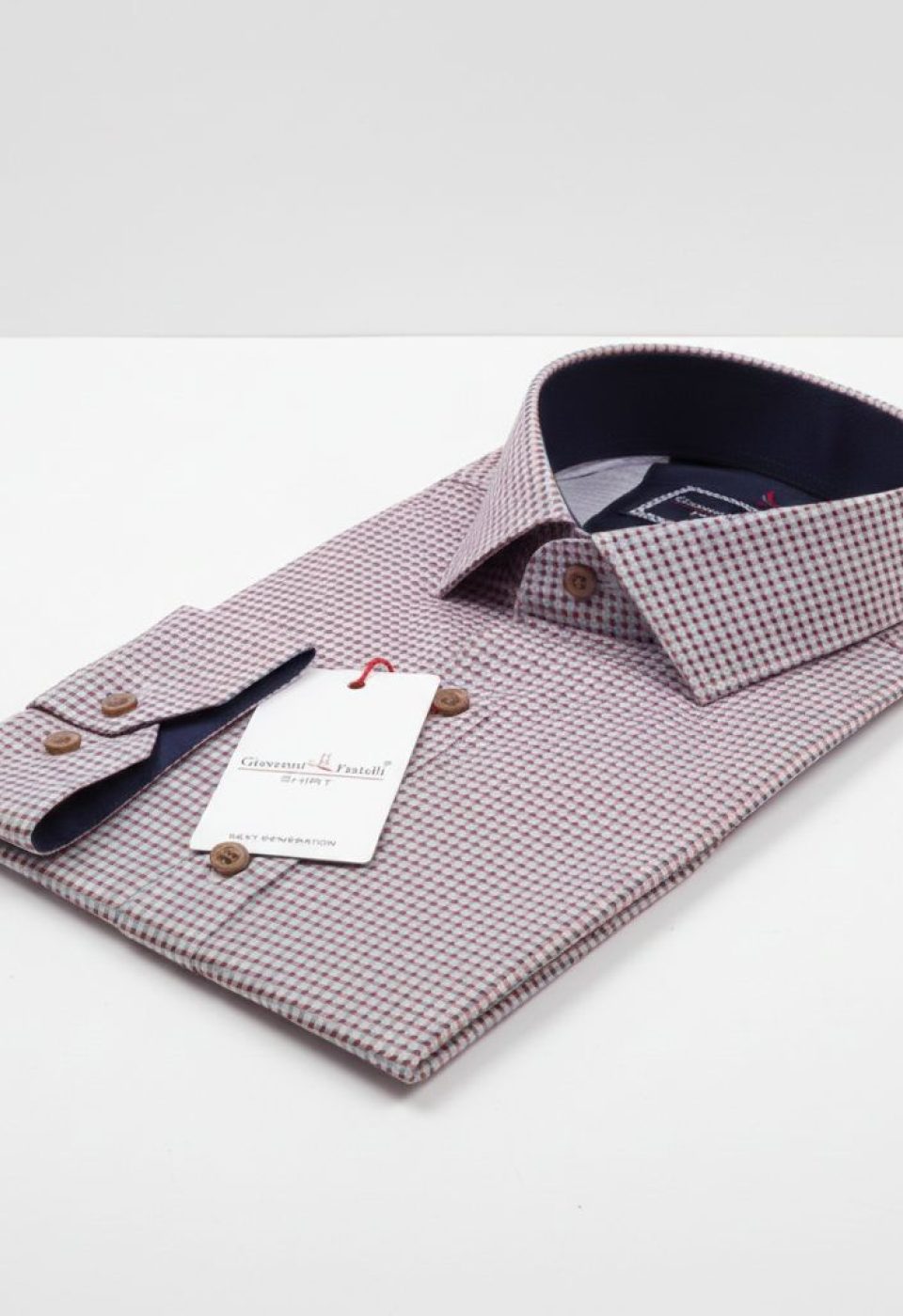 Slim Fit Uzun Kol Desenli Saten Gömlek 3GMK312173010