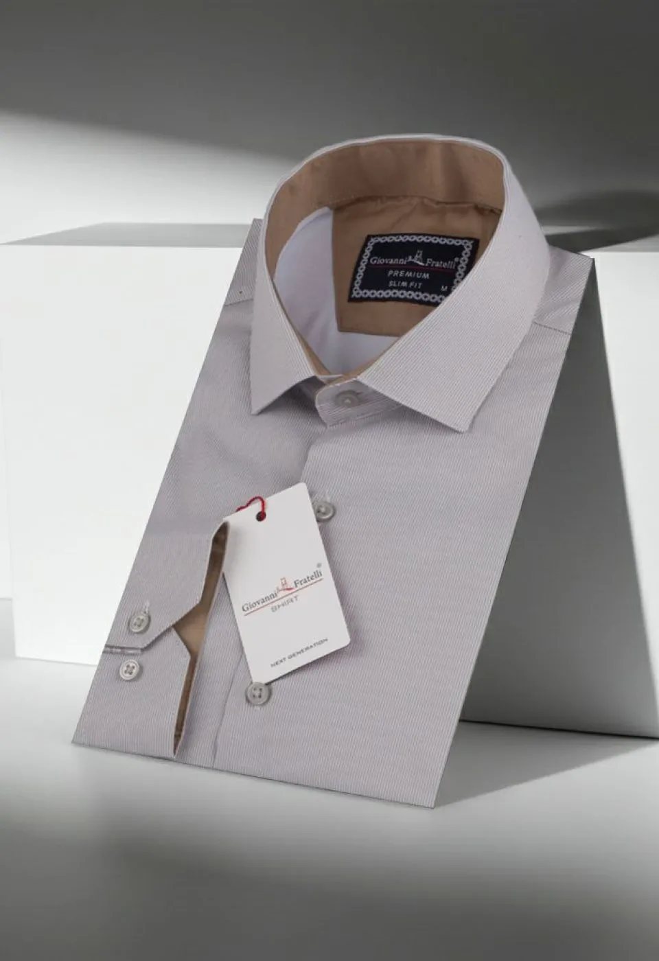 Slim Fit Uzun Kol Desenli Erkek Gömlek 3GMK312177002 - Giovanni Fratelli