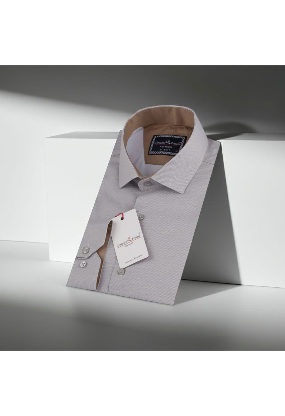 Slim Fit Uzun Kol Desenli Erkek Gömlek 3GMK312177002 - Giovanni Fratelli