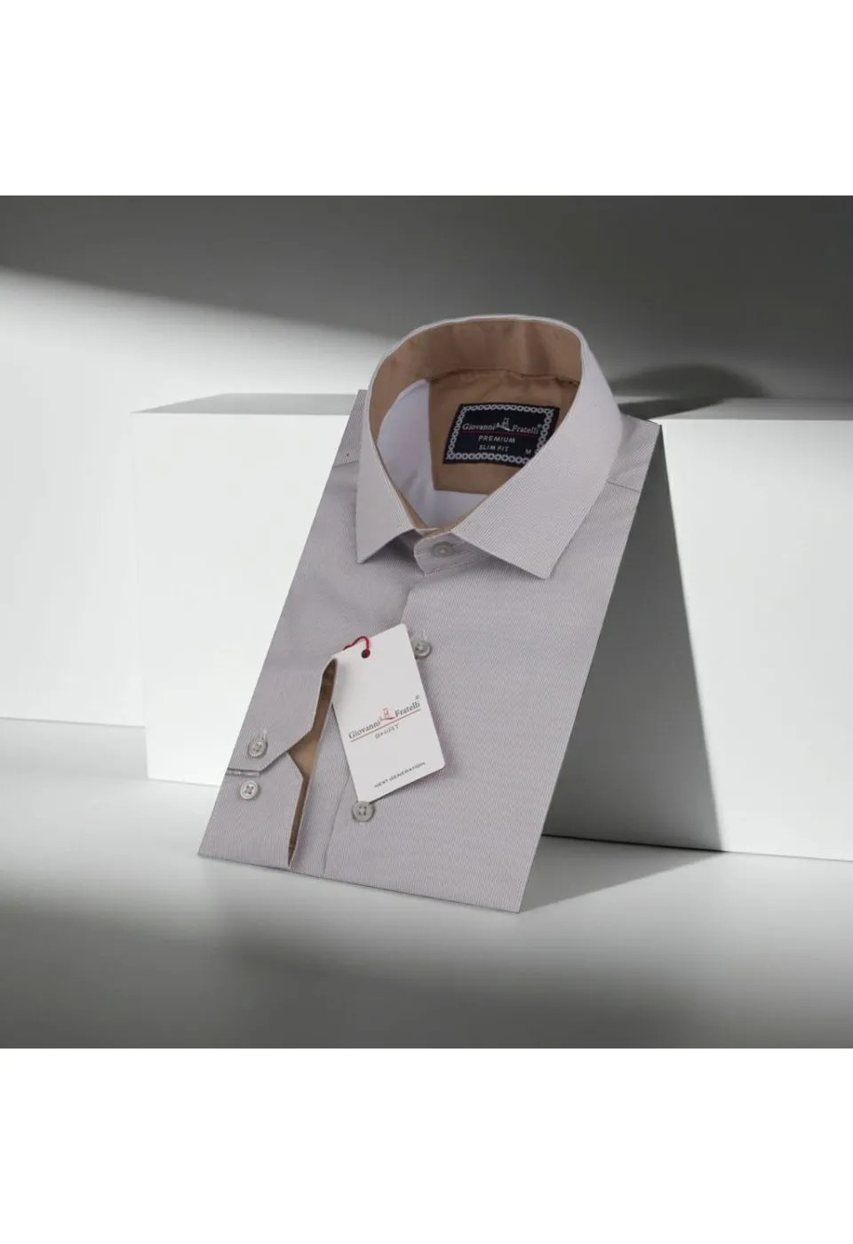 Slim Fit Uzun Kol Desenli Erkek Gömlek 3GMK312177002 - Giovanni Fratelli