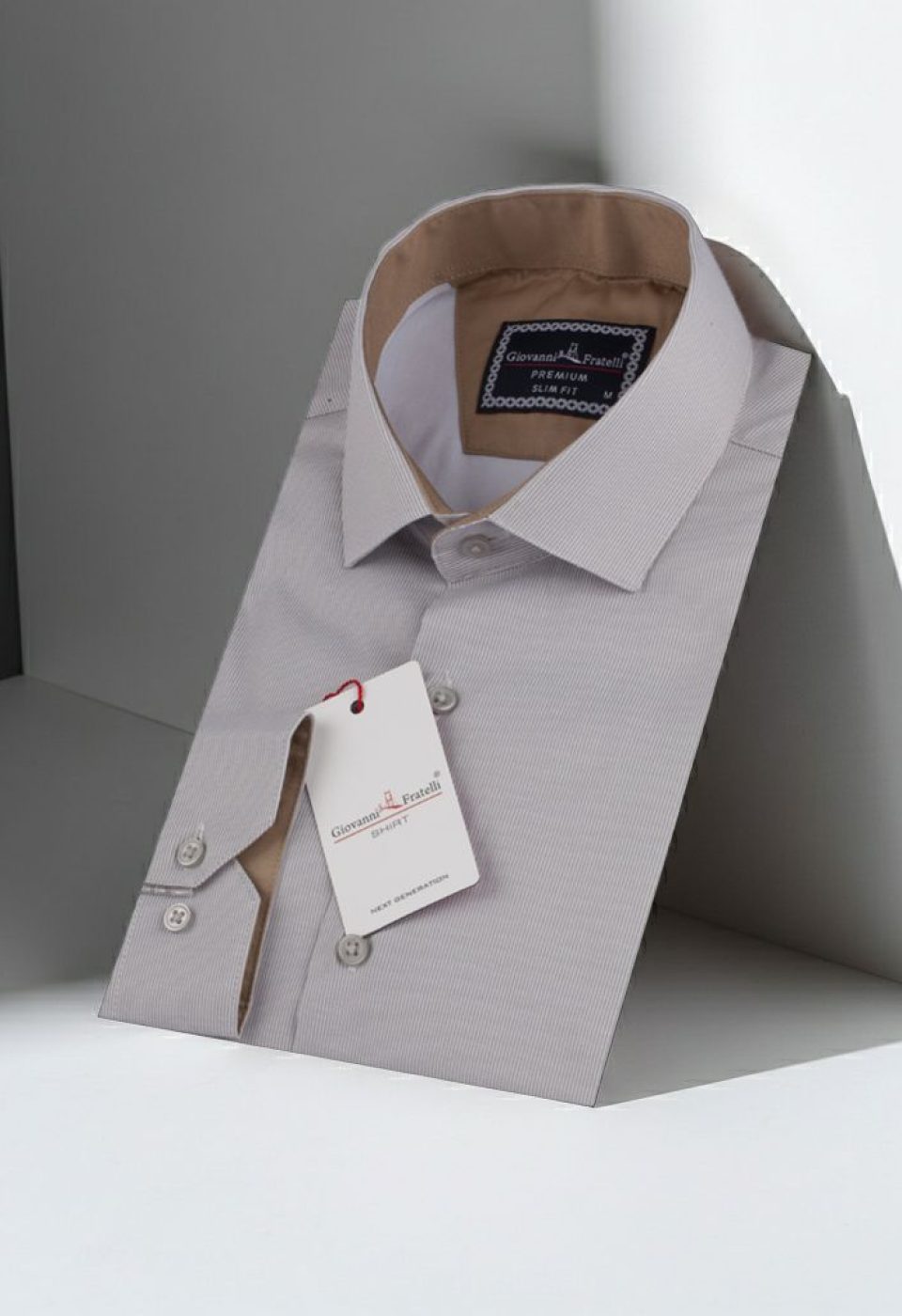 Slim Fit Uzun Kol Desenli Erkek Gömlek 3GMK312177002