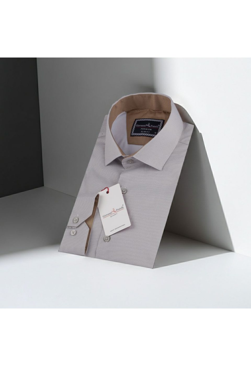 Slim Fit Uzun Kol Desenli Erkek Gömlek 3GMK312177002 - Giovanni Fratelli