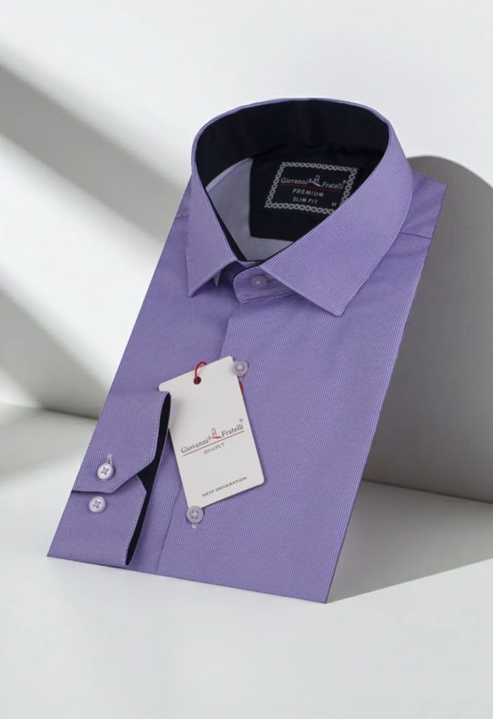 Slim Fit Uzun Kol Desenli Erkek Gömlek 3GMK312177003